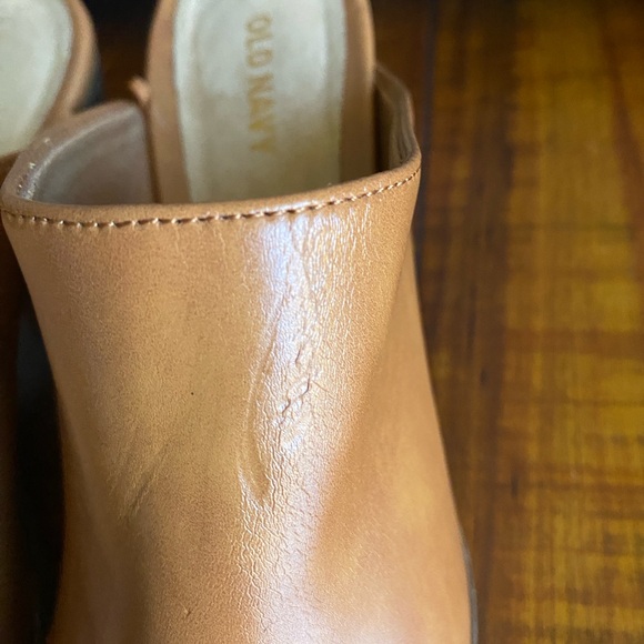 Old Navy Cognac Faux Leather Pointed Toe Mule Clogs - Picture 7 of 7
